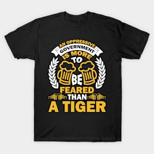 An oppressive government is more to be feared than a tiger T Shirt For Women Men T-Shirt